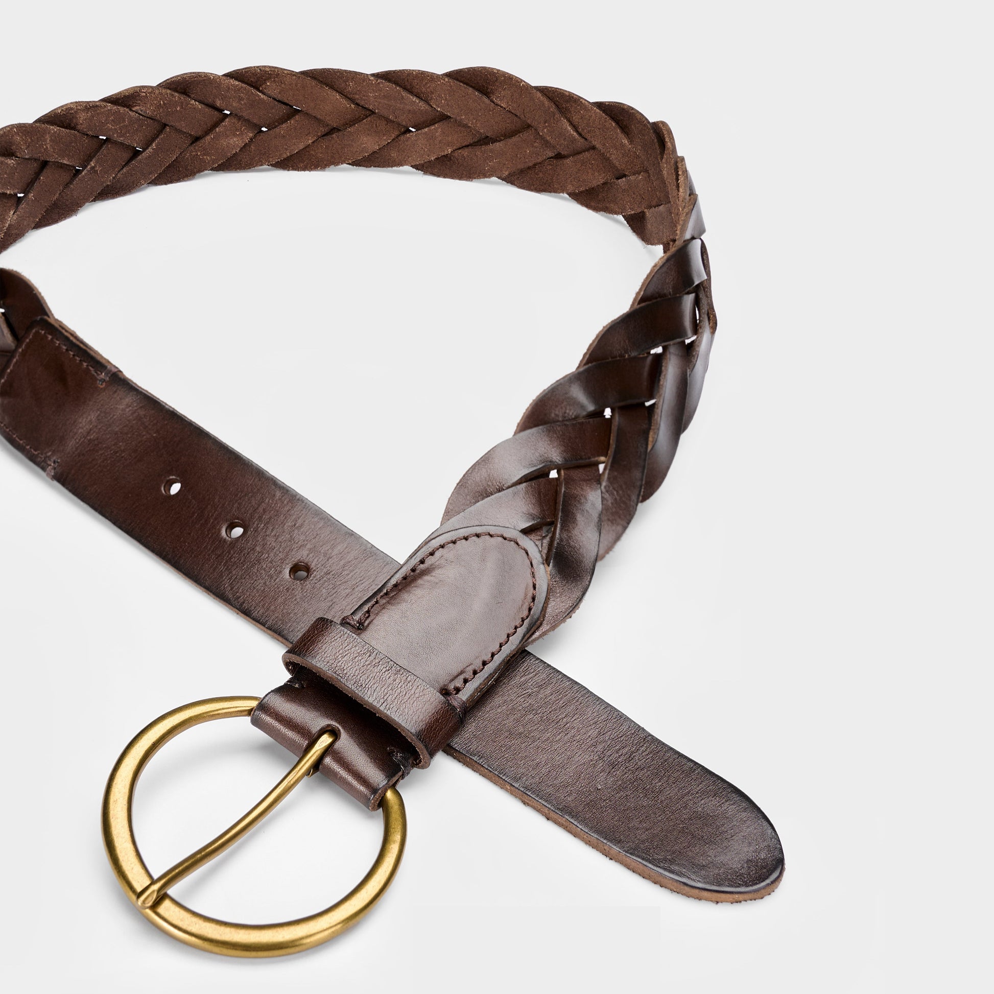 Leather Braided Belt